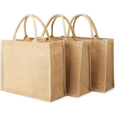 Wielokrotnego użytku drukowane torby jutowe Torba z worka jutowego do pakowania zakupów spożywczych