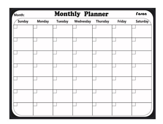 Miesięczny magnetyczny kalendarz lodówki Lista rzeczy do zrobienia Tablica dla domu