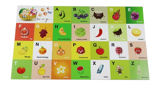 Puzzle z alfabetem dla dzieci Puzzle z owocami Gry edukacyjne i puzzle dla dzieci w wieku 5 lat
