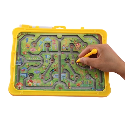 Montessori Edukacyjne Puzzle Magnetyczne Puzzle Zabawki Z Toczącymi się Koralikami