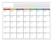 OEM Dry Erase Miesięczny planer kalendarza magnetycznego w poziomie