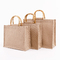 Naturalne ręcznie robione torby z juty Tote Ekologiczne torby na zakupy z Hesji