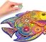 Ekologiczne drewniane puzzle magiczne zwierzątka Lśniąca ryba