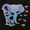 Kolorowa podłoga w kształcie zwierząt Drewniana układanka słoń dla dzieci w wieku 3 lat