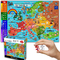 Kolorowa mapa Europy 1000-częściowa papierowa układanka dla dzieci 12+ Nastolatki Dorośli Rodziny